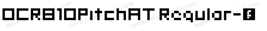 OCRB1OPitchAT Regular字体转换